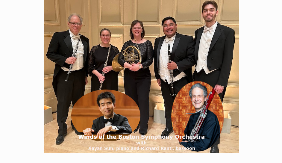 BSO Winds with Jiayan Sun, piano and Richard Ranti, bassoon
