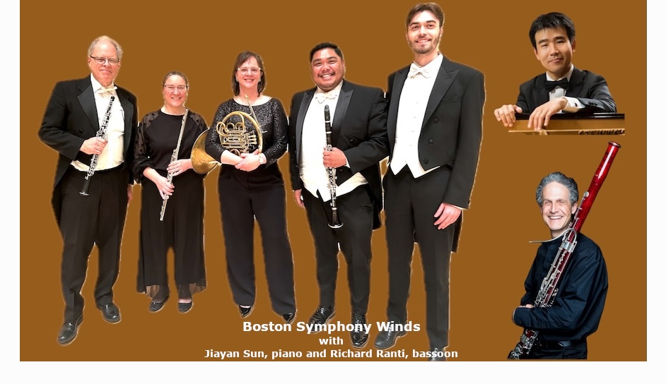 BSO Winds with Jiayan Sun, piano and Richard Ranti, bassoon